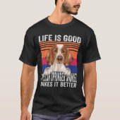 Welsh Springer Spaniels Makes Your Life Good Vinta T-shirt (Voorkant)