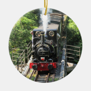 Welsh Steam Train. Keramisch Ornament
