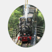 Welsh Steam Train. Keramisch Ornament (Links)