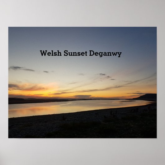 Welsh Sunset Deganwy Poster (Voorkant)