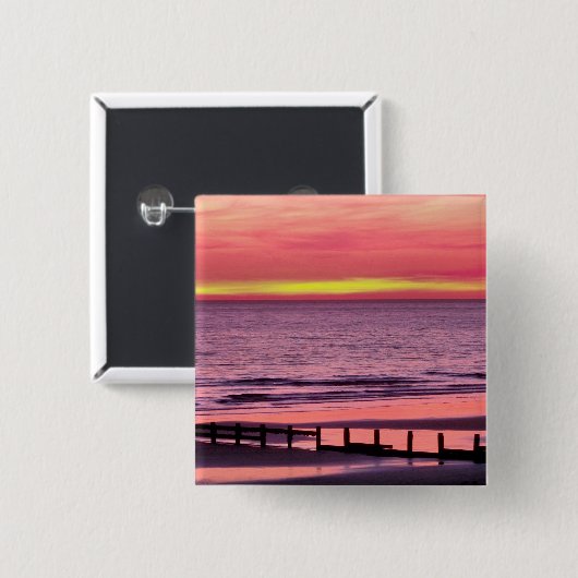 WELSH SUNSET VIERKANTE BUTTON 5,1 CM (Voorkant /achterkant)