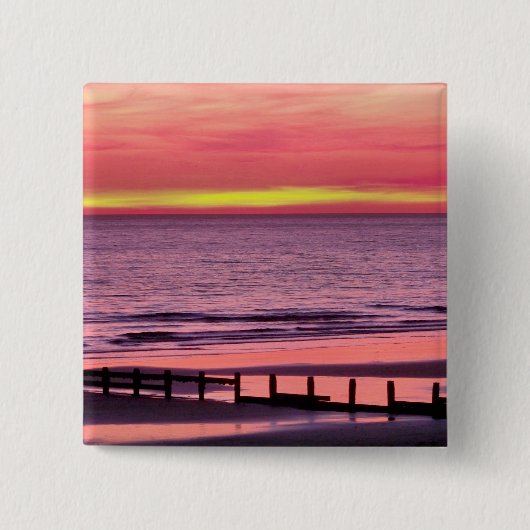 WELSH SUNSET VIERKANTE BUTTON 5,1 CM (Voorkant)