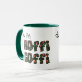 Welsh Taal Koffie Mok: Hoffi Coffi, Bloemen Mok (Voorkant links)