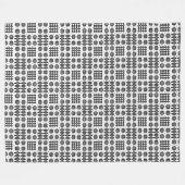 Welsh Tapestry Pattern Black White Fleece Blanket (Voorkant (Horizontaal))