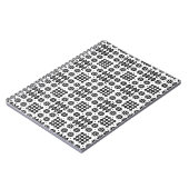 Welsh Tapestry Pattern Black White Spiral Notebook Notitieboek (Linkerzijde)