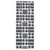 Welsh Tapestry Pattern Black White Wine Gift Bag Wijn Cadeautas (Voorkant)