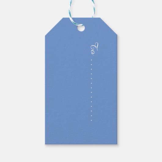 Welsh Tapestry Pattern, Blue Pack of Gift Labels Cadeaulabel (Voorkant)
