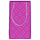 Welsh Tapestry Pattern, Bright Roze Small Gift Bag Klein Cadeauzakje (Voorkant)