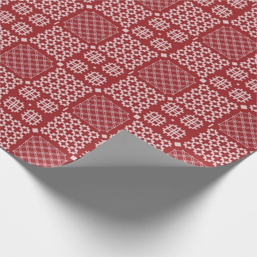 Welsh Tapestry Pattern Carthen Wrapping Paper Cadeaupapier (Hoek)