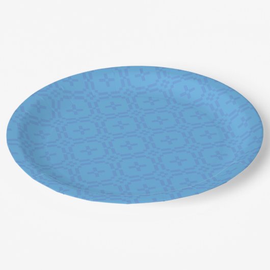 Welsh Tapestry Pattern, Chic Blue Paper Bord (Gekanteld)