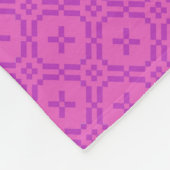 Welsh tapijt patroon, chique roze fleece deken (Hoek)