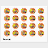 Welsh_Terrier_Agility Ronde Sticker (Vel)