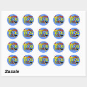 Welsh_Terrier_Agility Ronde Sticker (Vel)