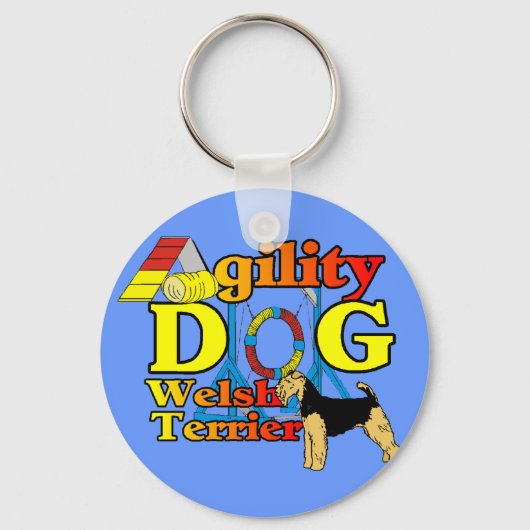 Welsh_Terrier_Agility Sleutelhanger (Voorkant)