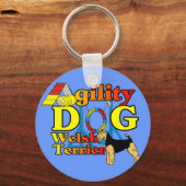 Welsh_Terrier_Agility Sleutelhanger (Voorkant)