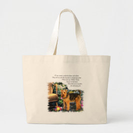 Welsh Terrier Art Gifts Grote Tote Bag
