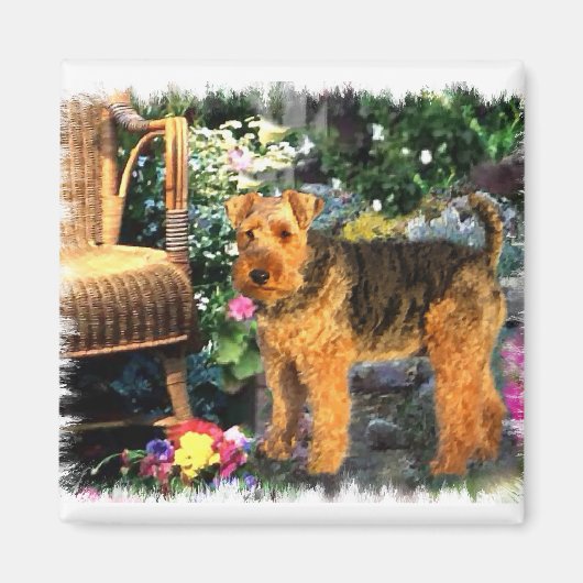 Welsh Terrier Art Gifts Magneet (Voorkant)