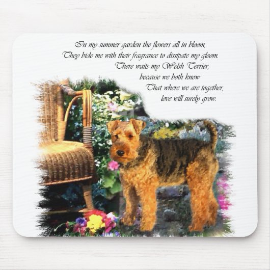 Welsh Terrier Art Gifts Muismat (Voorkant)