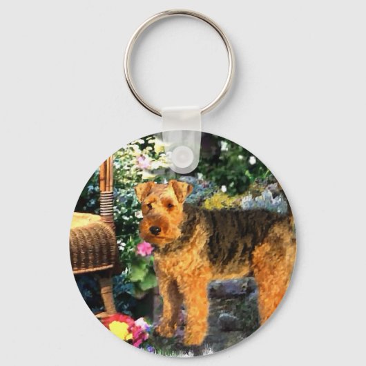 Welsh Terrier Art Gifts Sleutelhanger (Voorkant)