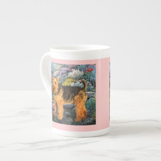 Welsh Terrier Art Porselein Kop (Links)