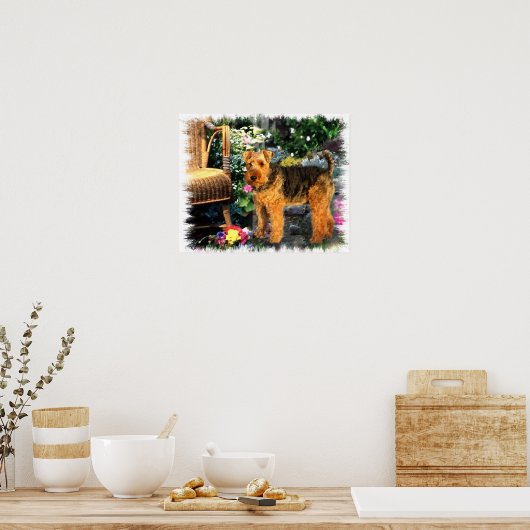 Welsh Terrier Art Print (Keuken)