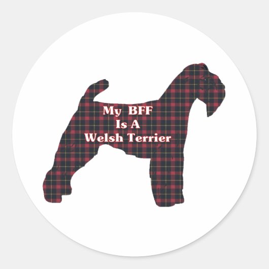 Welsh Terrier BFF Sticker (Voorkant)