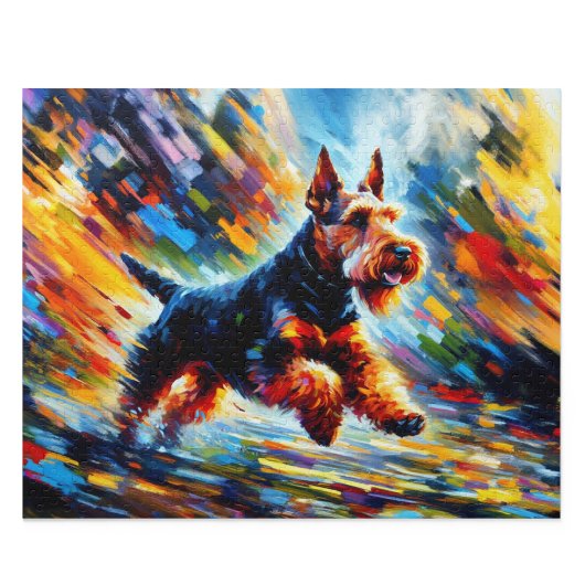 Welsh Terrier: Black and Tan Welshie Legpuzzel