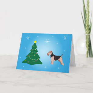 Welsh Terrier Blue-kerstkaart Kaart