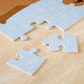 Welsh Terrier - Blue w/hite Diamond Design Legpuzzel (Zijkant)