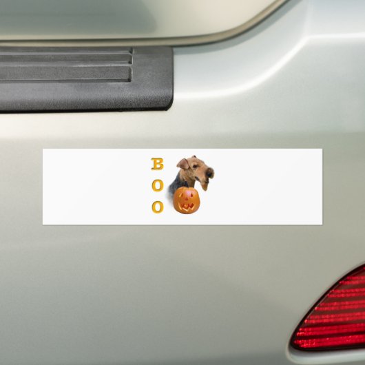 Welsh Terrier Boo Bumpersticker (Op auto)