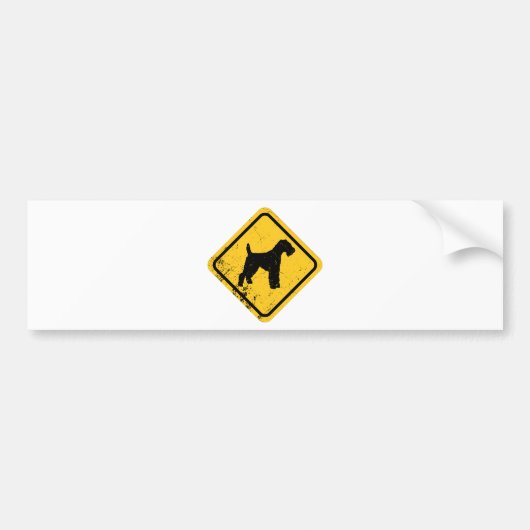 Welsh Terrier Bumpersticker (Voorkant)