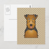 Welsh Terrier Cartoon Briefkaart (Voorkant / Achterkant)