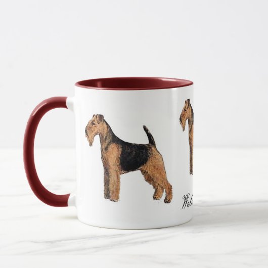 Welsh Terrier Ceramic Mok (Links)