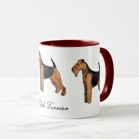 Welsh Terrier Ceramic Mok (Voorkant rechts)