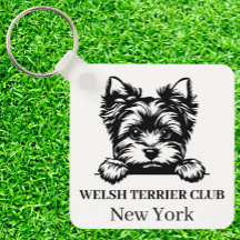 Welsh Terrier Custom Club Thema sleutelhanger