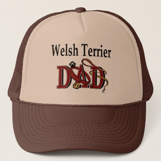 Welsh Terrier Dad Gifts Trucker Pet (Voorkant)