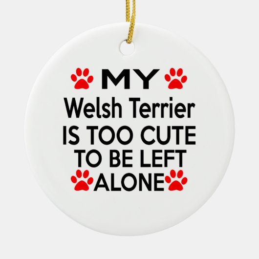 Welsh Terrier Design Keramisch Ornament (Voorkant)
