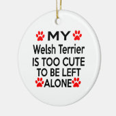 Welsh Terrier Design Keramisch Ornament (Links)