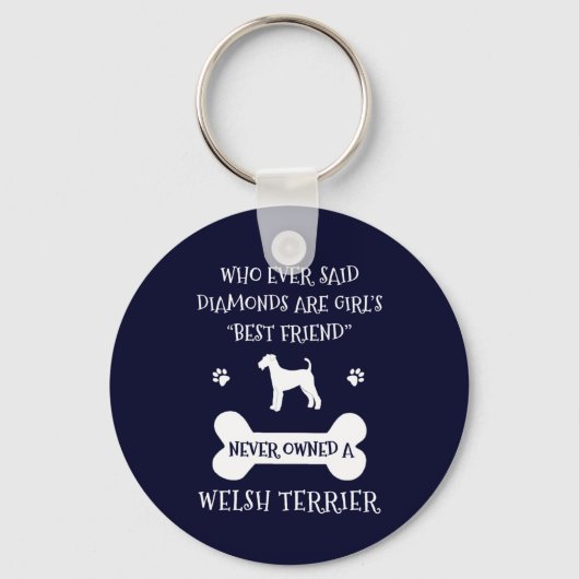 Welsh Terrier Dog Best Friend Sleutelhanger (Voorkant)