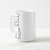 Welsh Terrier Dog Cartoon Koffiemok (Voorkant links)