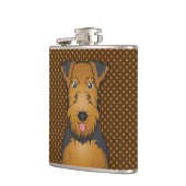 Welsh Terrier Dog Cartoon Paws Heupfles (Links)