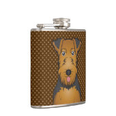 Welsh Terrier Dog Cartoon Paws Heupfles (Rechts)