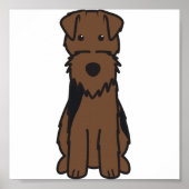 Welsh Terrier Dog Cartoon Poster (Voorkant)