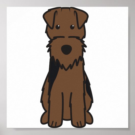 Welsh Terrier Dog Cartoon Poster (Voorkant)
