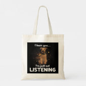 Welsh Terrier Dog ik hoor dat je niet luistert Tote Bag (Achterkant)
