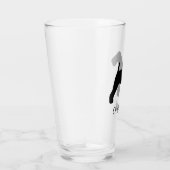 Welsh Terrier Dog Silhouette Welshie Gepersonalise Glas (Rechts)