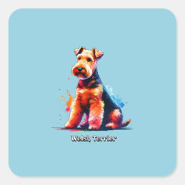 Welsh Terrier Dog Vierkante Sticker