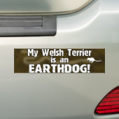Welsh Terrier Earthdog Bumpersticker (Op auto)