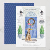 Welsh Terrier Front door Moving Announge Kaart (Voorkant / Achterkant)