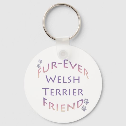 Welsh Terrier Furever Vriend Sleutelhanger (Voorkant)
